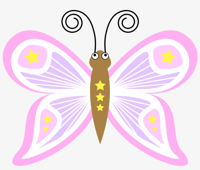 Pink And Purple Butterfly - Cartoon Butterfly, transparent png #1639895