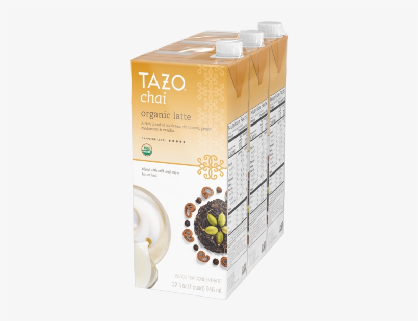 Tazo Organic Chai Latte Concentrate Black Tea 32 Oz - Tazo Organic Chai Tea Latte 32 Oz, transparent png #1640129