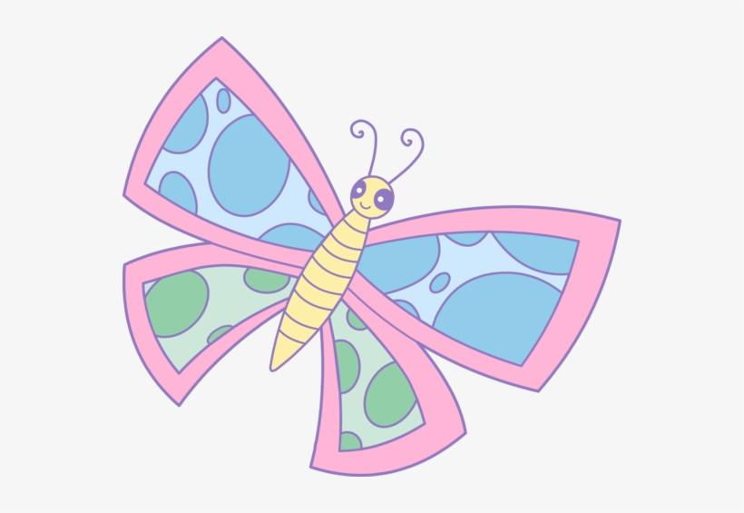 Insect Clipart Cute Pink Butterfly - Clip Art Of Butterfly, transparent png #1640226