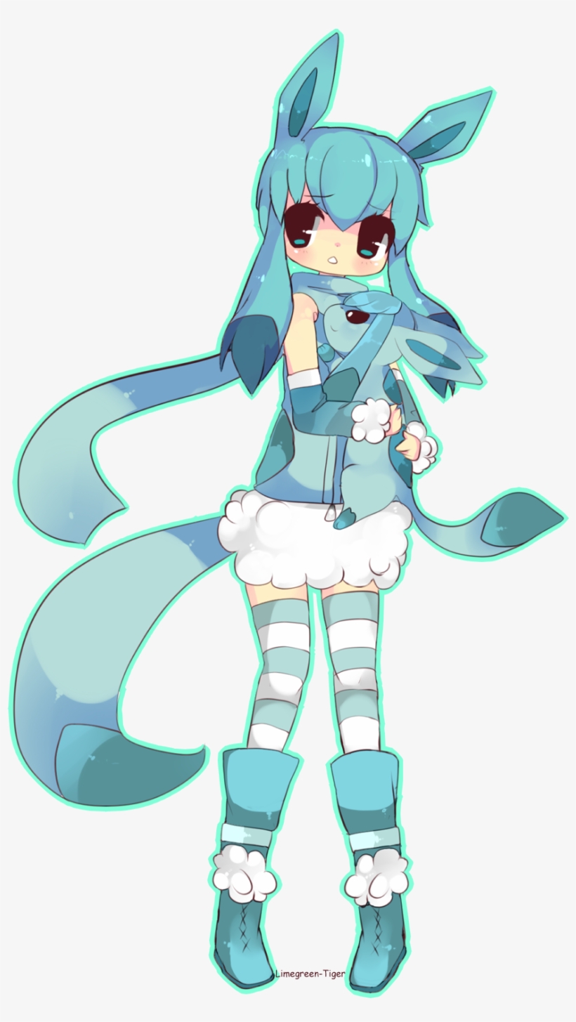 Glaceon Gijinka By *misslimetiger On Deviantart - Pokemon Glaceon Human Fanart, transparent png #1640756