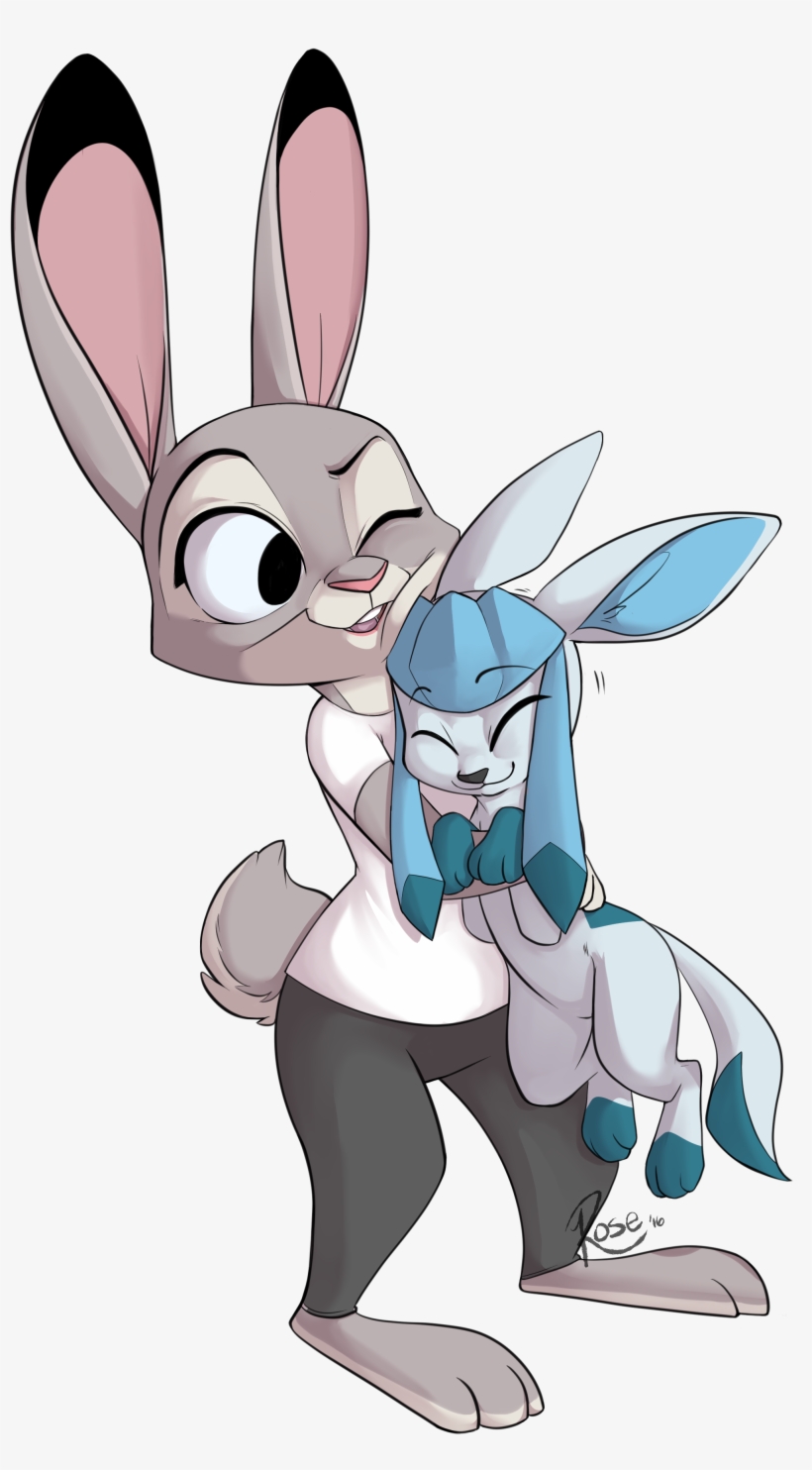 Judy And Glaceon - Гласеон Арт, transparent png #1640933