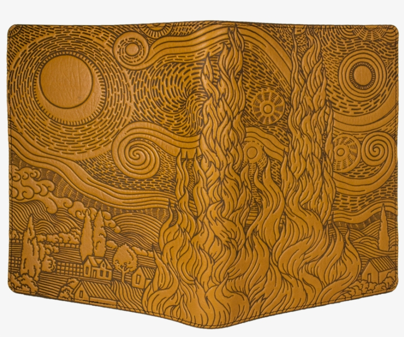 Leather Composition Notebook Cover - Van Gogh's Sky Notebook Portfolio, transparent png #1641293