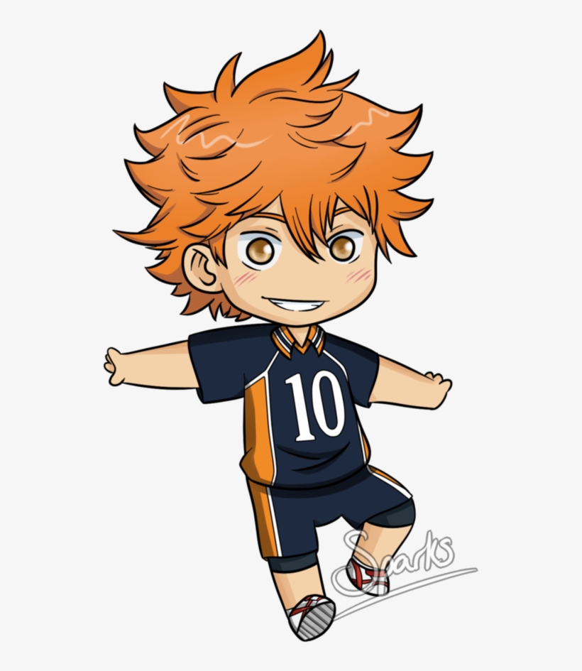 Picture Black And White Stock Hinata Shouyou By Sparksreactor - Hinata Shouyou Drawing Chibi, transparent png #1641814