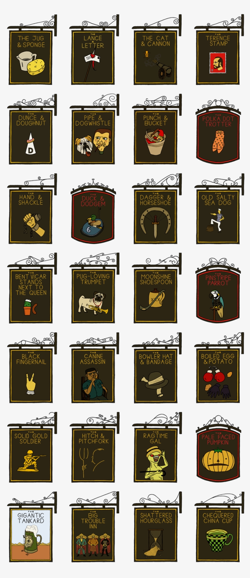 A Series Of Illustrations Based On Traditional Pub - Seating Plan, transparent png #1641912