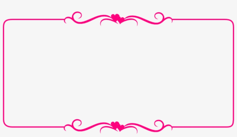 Free Png Pink Border Frame Png Images Transparent - Hearts Border, transparent png #1642697