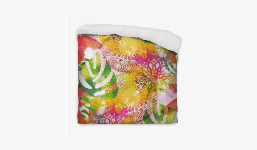 Tropical Background With Watercolor Effect - Textile, transparent png #1642768