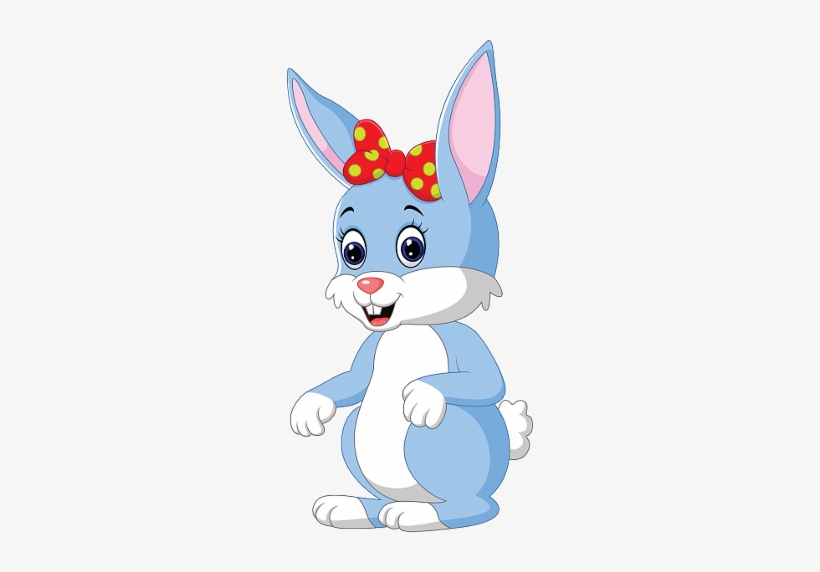 Bunny Clipart Baby Rabbit - Cute Baby Bunny Cartoon, transparent png #1643872