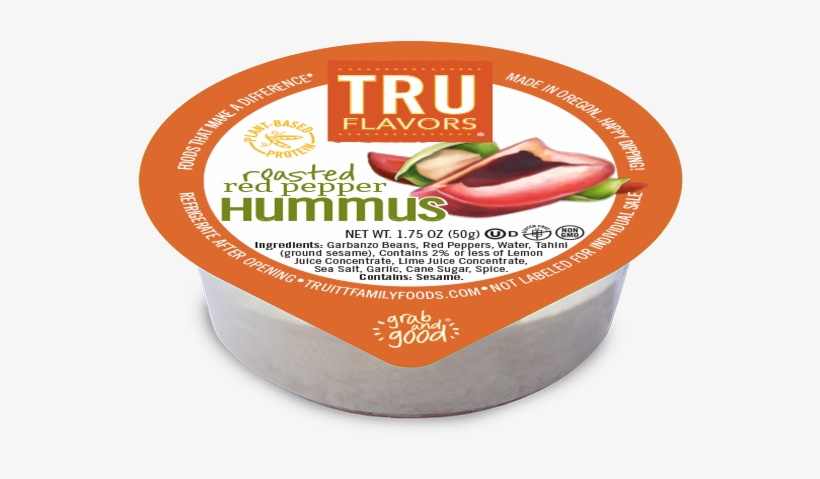 Tru Flavors Roasted Red Pepper Hummus Cups - Flavor, transparent png #1644013