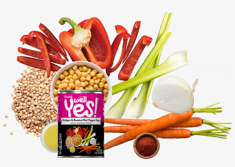 Chickpea & Roasted Red Pepper - Campbells Well Yes! Bisque, Tomato Carrot - 16.6 Oz, transparent png #1644175
