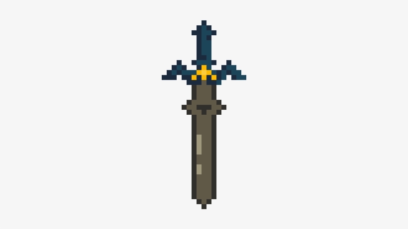 Zelda Master Sword - Zelda Sword Pixel, transparent png #1644245