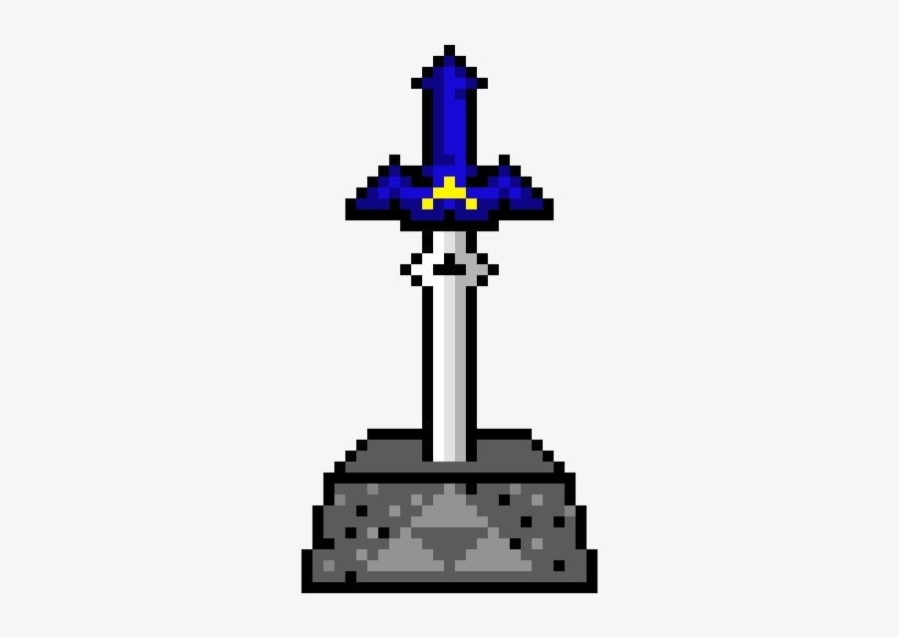 Master Sword - Legend Of Zelda Master Sword Pixel Art, transparent png #1644309