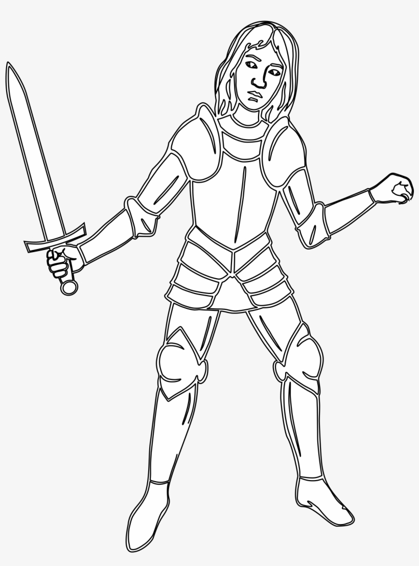 Drawing Sword Hand Holding - Line Art, transparent png #1644773