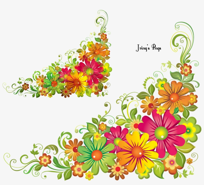 Corner Flower - Flower Corner Design Hd, transparent png #1645001