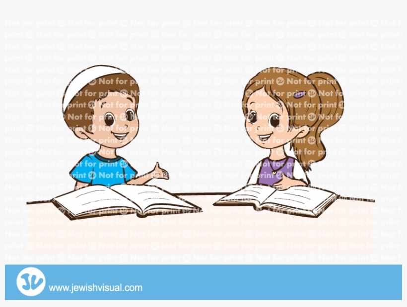 Rabbi Clipart Learning Torah - לומדים תורה, transparent png #1645183