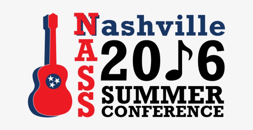 Logo Showing A Guitar With Tri-stars That Says Nass - Nashville, transparent png #1645245