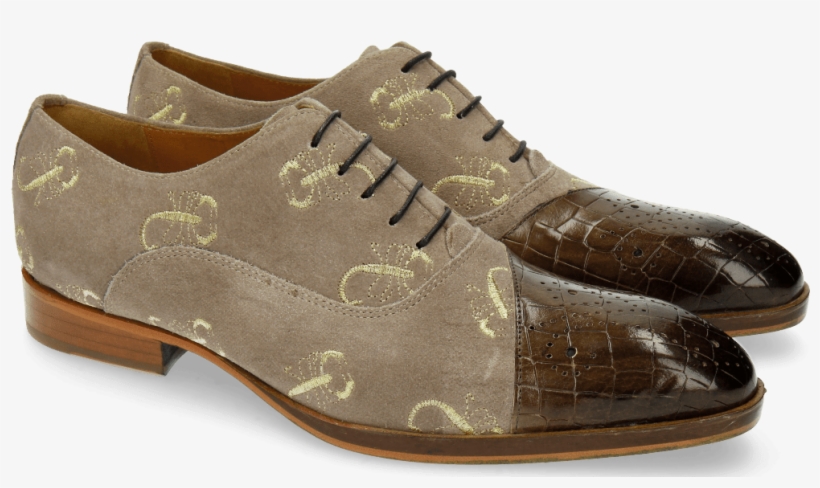 Oxford Shoes Ricky 9 Crock Suede Smoke Gold - Faveraye-mâchelles, transparent png #1645393