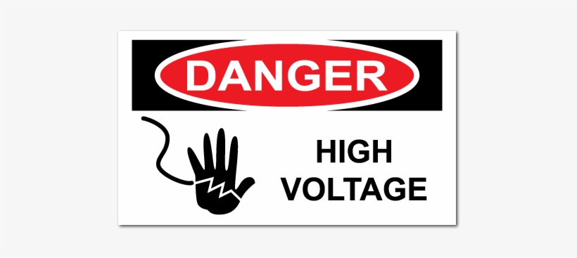Danger High Voltage Stickers - Electrical Safety Sign Board, transparent png #1645431