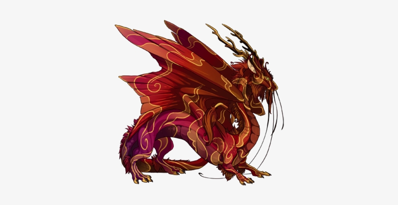 Crimson Iridescent / Crimson Shimmer / Gold Smoke - Gamzee Dragon Flight Rising, transparent png #1645721
