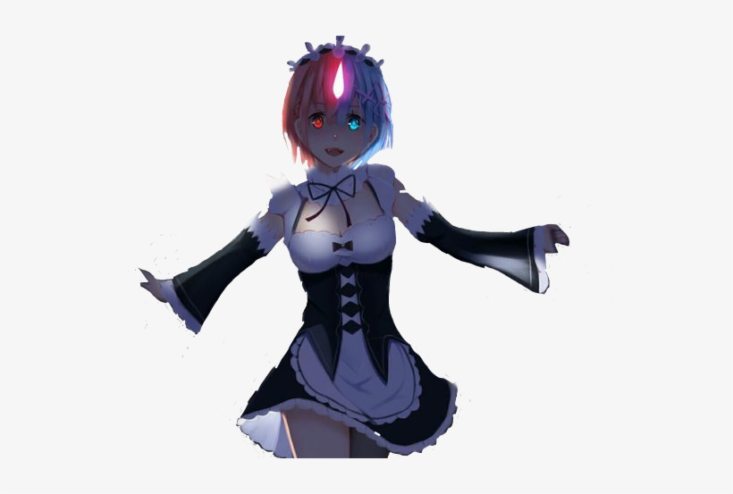 Re Zero Ram Kawaii, transparent png #1645761