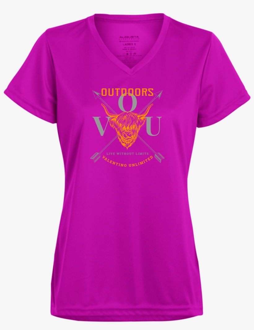 Vuo Bull And Crossed Arrows Ladies' Wicking T-shirt - T-shirt, transparent png #1646796