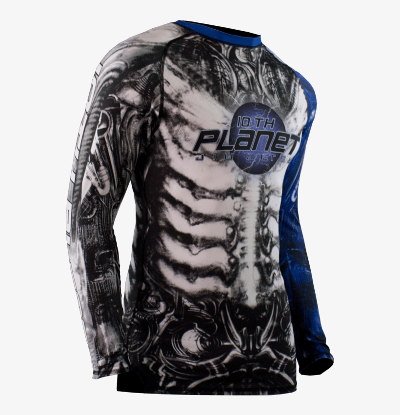 Alien Exoskeleton Ranked Rashguard Blue - 10th Planet Jiu Jitsu Spats, transparent png #1647155