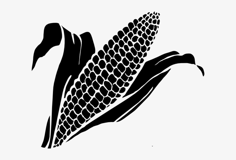 Corn Clipart - Corn Vector Black And White, transparent png #1647520