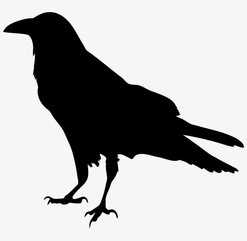 File - Raven-silhouette - Raven Silhouette, transparent png #1647680