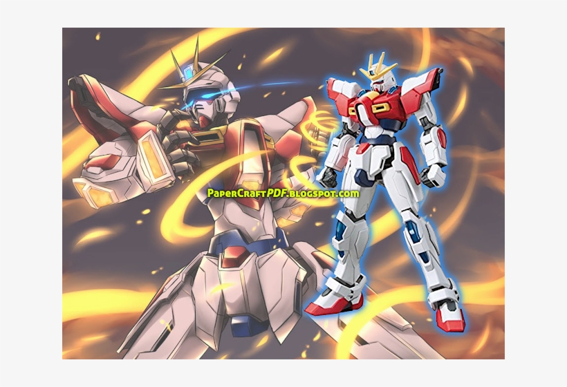 Download Bg-011b Build Burning Gundam Papercraft Model - 1/144 Scale Hgbf Build Burning Gundam, transparent png #1647947