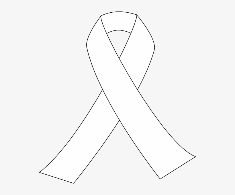 Lung Cancer Ribbon - White Cancer Ribbon Png, transparent png #1647955