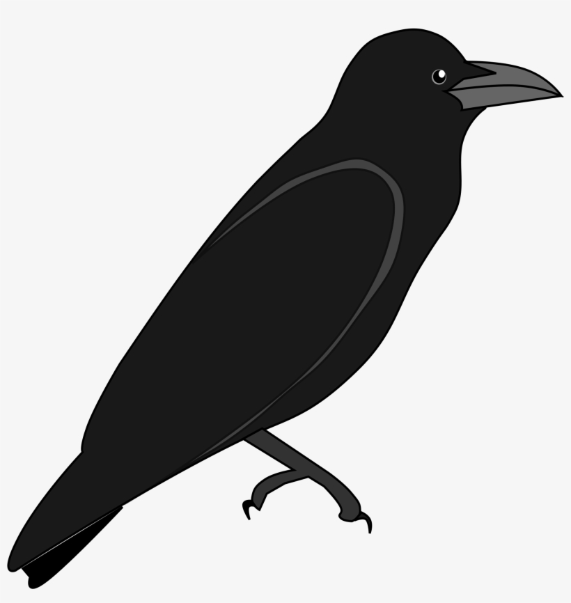 Crow Png Library Black Thing Huge - Outline Of A Crow, transparent png #1648116