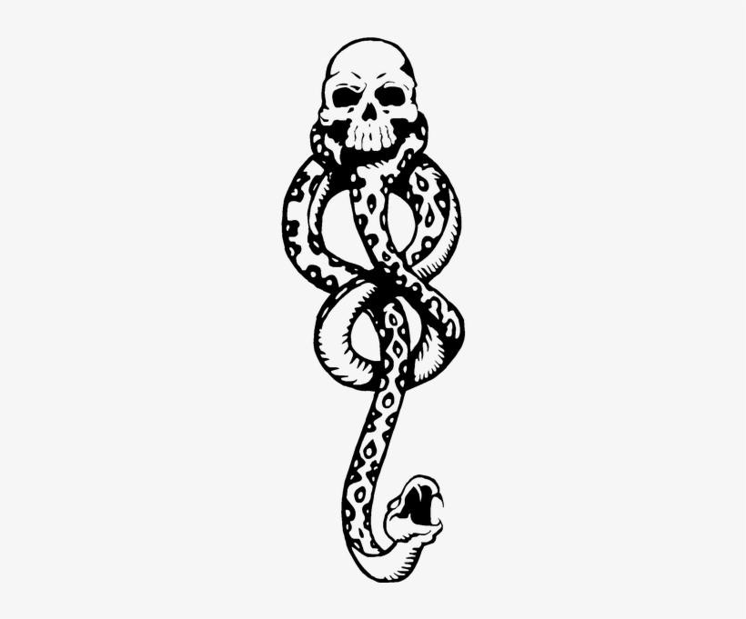 Image Result For Voldemort Symbol - Harry Potter Death Eater Tattoo, transparent png #1648356