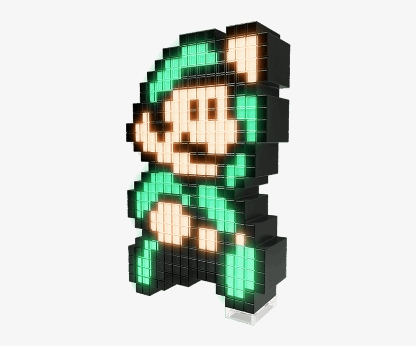 Luigi Pixel Pals 8-bit Light Up Decoration - Pixel Pals Nintendo Mario, transparent png #1648692