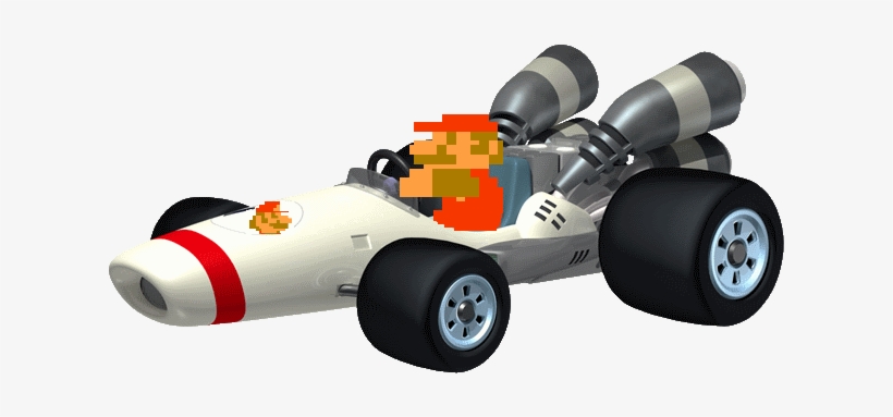 Mario Kart 7 8-bit Mario - Characters From Mario Kart 8 Metal Mario, transparent png #1648736