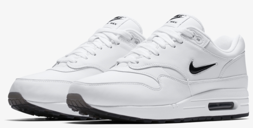 Available Colours Are White Black And White Red - Nike Air Max 1 X Jewel, transparent png #1649152