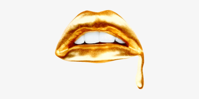 Gold - Gold Lips, transparent png #1649558