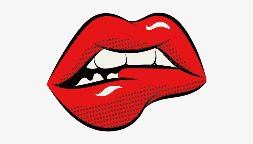 Lips Sticker - Pop Art Lips Png, transparent png #1649621