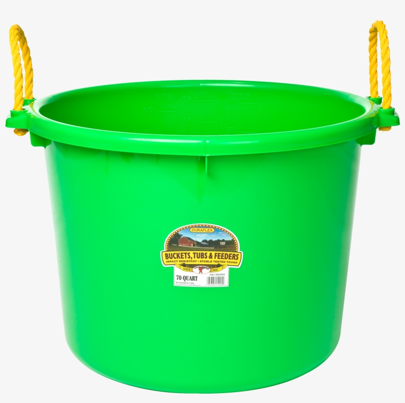 Buckets Fehrway Feeds Livestock - Miller Mfg Muck Tub 70 Quart Black, transparent png #1649685