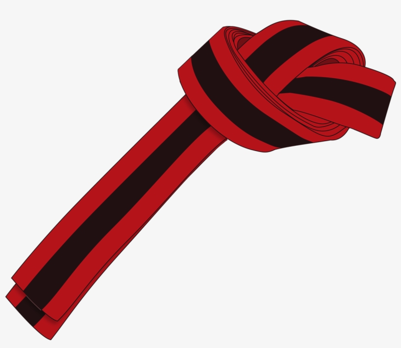 Ichf Red Black Belt 2nd Gup Large - Red Black Belt, transparent png #1649710