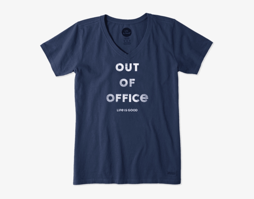 Women's Out Of Office Crusher - Life Is Good Shirt Dog, transparent png #1649785