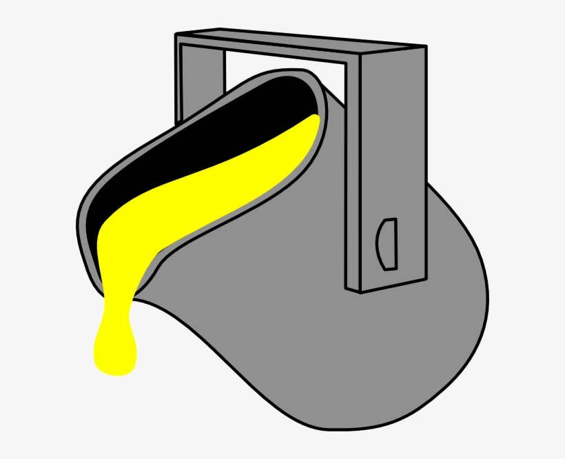 Transparent Library Yellow Clip Art At Clker Com Vector - Drawing Of A Melting Pot, transparent png #1650068