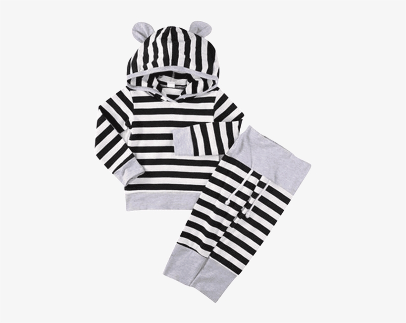 Petite Bello Clothing Set 0-6 Months Black Stripes - Calça Listrada Para Bebe, transparent png #1650094