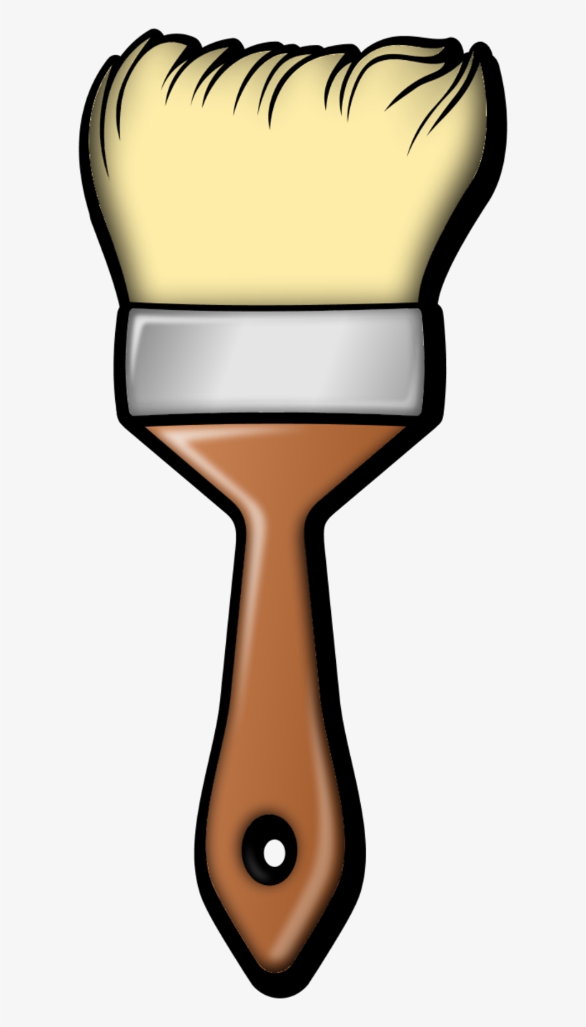 Graphic Transparent Stock Clip Art Black And White - Paint Brush Cut