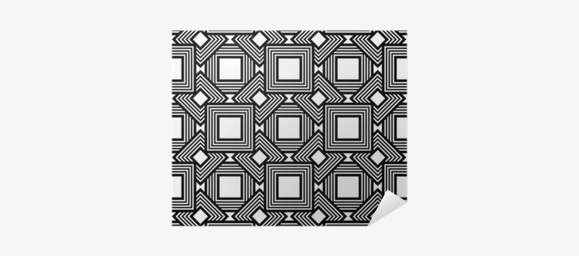 Seamless Black And White Pattern, Vector Stripes Poster - Line Art, transparent png #1650261