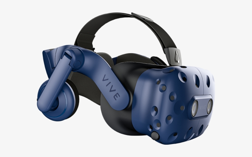 Similar To The Htc Vive, It Has A Refresh Rate Of 90hz - Htc Vive Pro Blue Vr Glasses Incl. Motion Sensors, transparent png #1651388