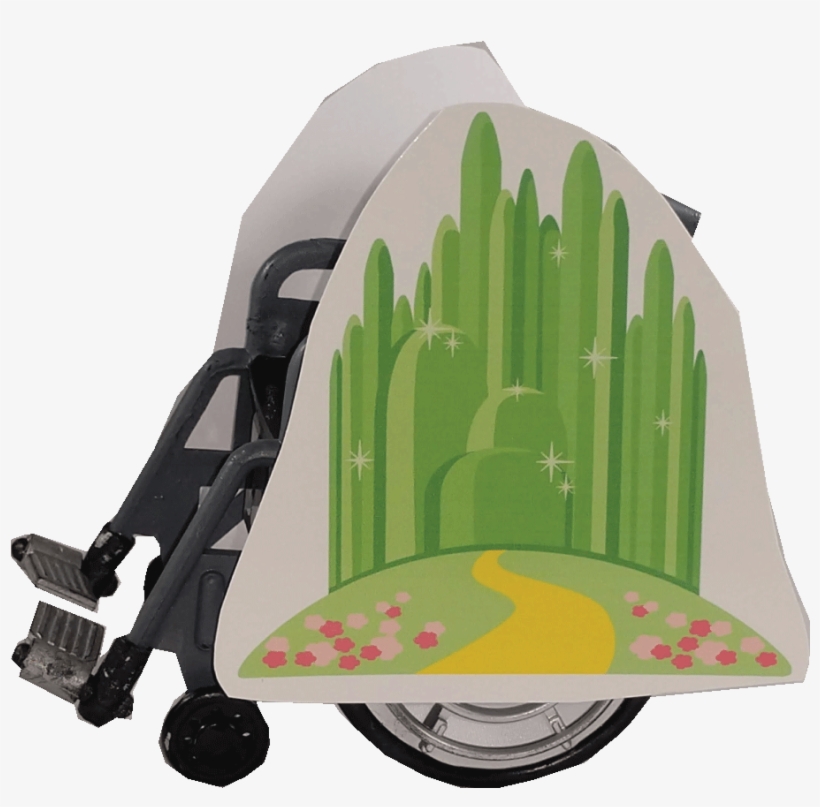 Emerald City And Yellow Brick Road Wheelchair Costume - Emerald City Shower Curtain, transparent png #1651483