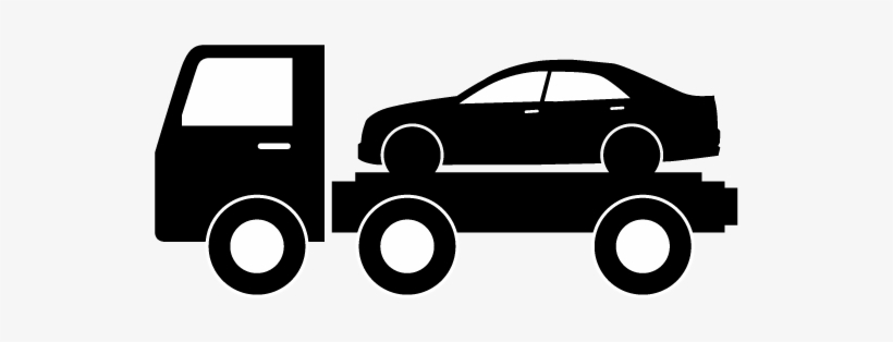 Tow Truck Silhouette At Getdrawings - Flatbed Tow Truck Icon, transparent png #1651594