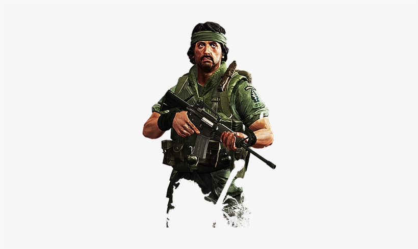 Rambo Holding Gun Png, transparent png #1651701