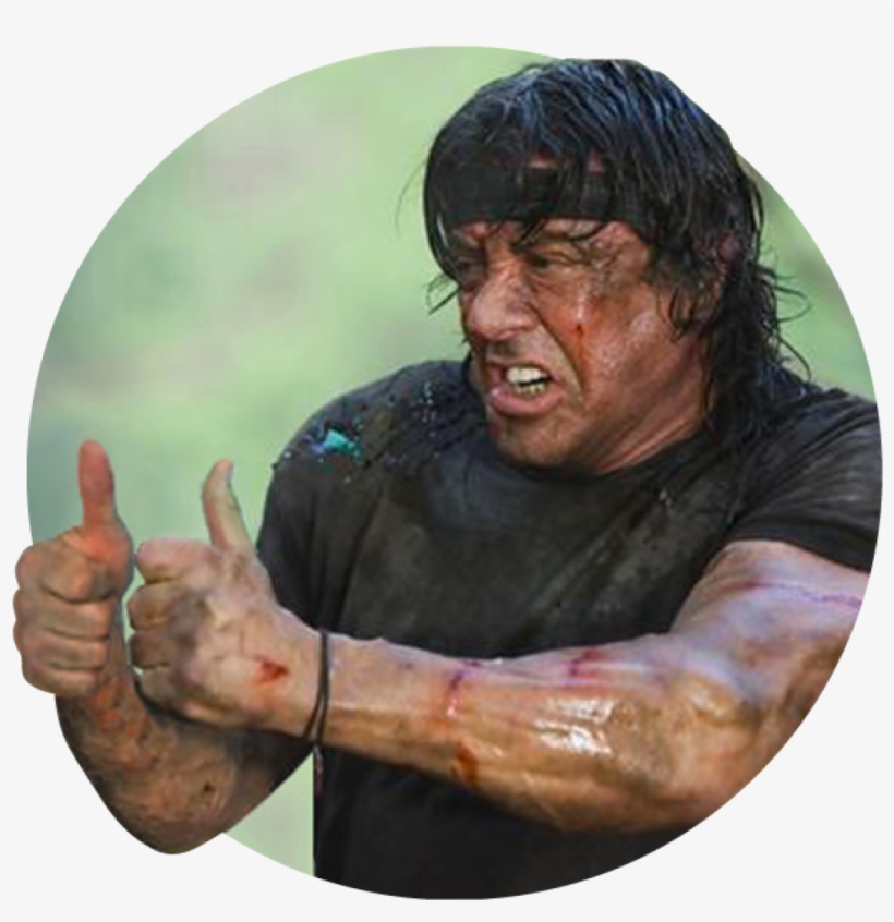 Rambo Says Ok - Sylvester Stallone Rambo Meme, transparent png #1652032