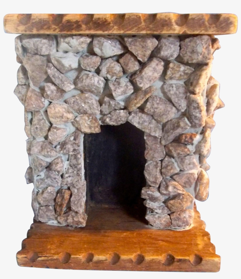 Wonderful Vintage Rustic For Your Dollhouse Sold - Fireplace Rustic Png, transparent png #1652800