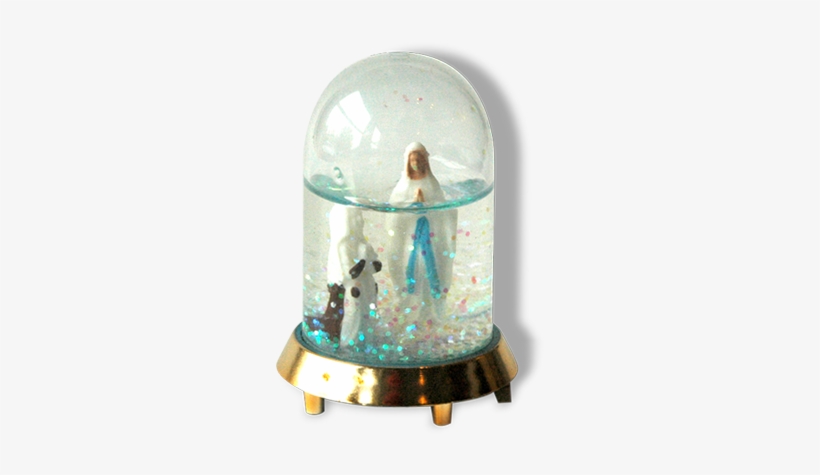 "glass Half Empty" Mary Souvenir Snow Globe From Trieste - Is The Glass Half Empty Or Half Full?, transparent png #1653615